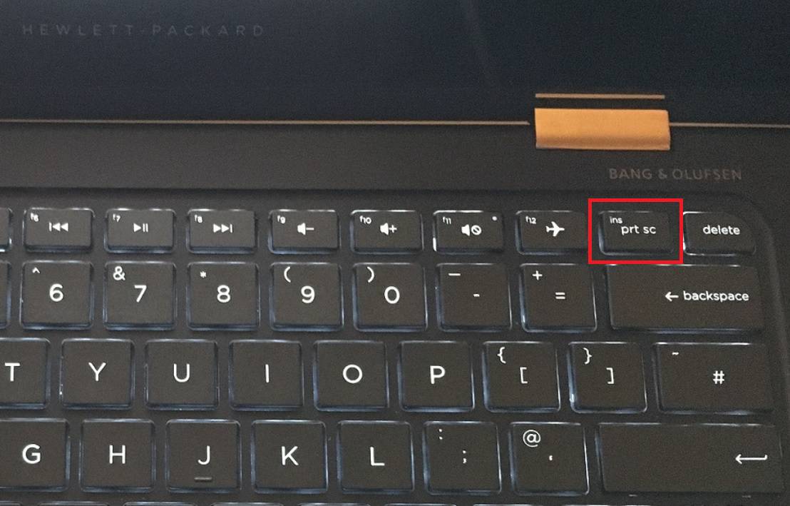 hp laptop keyboard print screen